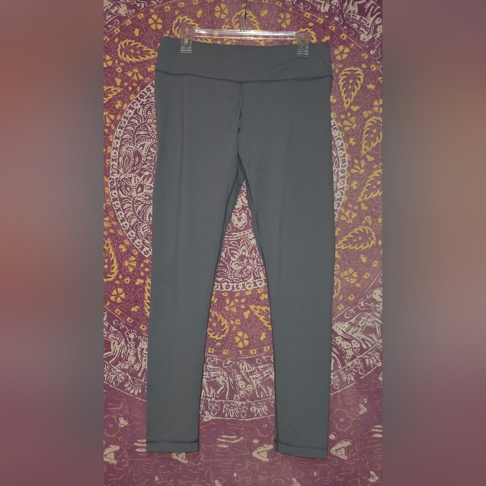 90 Degrees by Reflex Women’s Leggings Large Gray Stretch Activewear Yoga